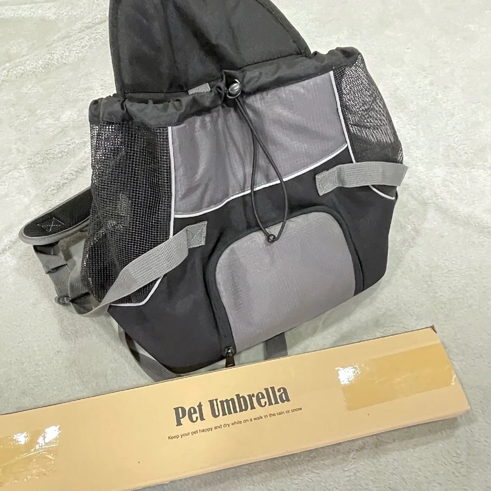 NEW Pet Backpack Carrier (medium) & Pet Umbrella